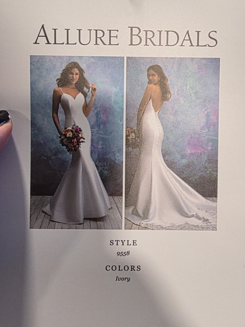 Allure Bridals Ivory Mermaid Wedding Dress - Style 9558